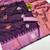 Purple wine art silk blend jacquard motif work saree with unstitched blouse piece