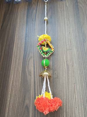 handmade genda beads parrot hanging  tassel door and home decorative hanging (pack of 4) 1