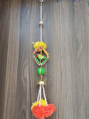 handmade genda beads parrot hanging  tassel door and home decorative hanging (pack of 4) 2