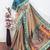 Beige art silk blend jacquard motif work saree with unstitched blouse piece