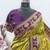 Neon wine art silk blend jacquard motif work saree with unstitched blouse piece