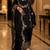 Black Color Embroidery And Sequence Work Fuax Georgrttr Salwar Suit