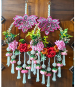 decorative lotus patch chudi with flower hanging perfect for home decor  handmade toran door hanging decor (pack of 2)