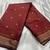 Maroon art silk blend banarasi jacquard motif work saree with unstitched blouse piece