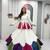 White Silver Lace Cotton Navratri Lahenga Choli Set