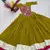 Olive Green Pure Cotton Gamthi Mirror Work Kediyu Lehenga Set