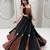 Black Ajarak Print Navaratri Lehenga Choli