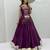 Purple Mirror Work Pure Cotton Lehenga Choli Set with Ribbon Work