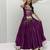 Purple Mirror Work Pure Cotton Lehenga Choli Set with Ribbon Work