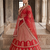 Red Bridal Lehenga Choli for Women with Heavy Embroidery & Dupatta