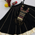 Black Mirror Work Pure Cotton Lehenga Choli Set with Ribbon Work