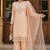 Kavindi women   s zari & sequin embroidered organza kurta palazzo set with dupatta