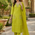 Kavindi women silk blend embroidered straight kurta pant set with nazneen dupatta