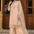 Kavindi women   s zari & sequin embroidered organza kurta palazzo set with dupatta