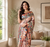 light pink colour design kalamkari fusion silk blend saree