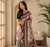 off white colour design kalamkari fusion silk blend saree