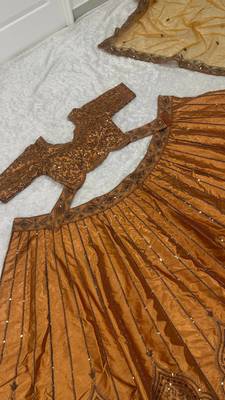 Brown Embroidered Lehenga Choli for Women with Dupatta 4