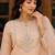 Kavindi women   s zari & sequin embroidered organza kurta palazzo set with dupatta
