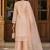 Kavindi women   s zari & sequin embroidered organza kurta palazzo set with dupatta