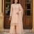 Kavindi women   s zari & sequin embroidered organza kurta palazzo set with dupatta