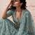 Blue Net Semi Stitched Lehenga Choli with Embroidery & Jarkan Work