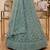 Blue Net Semi Stitched Lehenga Choli with Embroidery & Jarkan Work