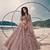 Mauve Net Semi Stitched Lehenga Choli with Embroidery & Jarkan Work