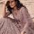 Mauve Net Semi Stitched Lehenga Choli with Embroidery & Jarkan Work