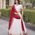 Maroon & White Viscose Lehenga Choli with Zari Temple Weaving Work