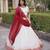 Maroon & White Viscose Lehenga Choli with Zari Temple Weaving Work