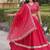 Red Satin Lehenga Choli with Embroidery Zari Sequins Work