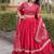 Red Satin Lehenga Choli with Embroidery Zari Sequins Work