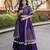 Violet Satin Lehenga Choli with Embroidery Zari Sequins Work