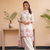 Women off-white & maroon cotton printed kurti with farshi salwar and dupatta set