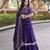 Violet Satin Lehenga Choli with Embroidery Zari Sequins Work