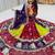 Multi Color Embroidery Thread & Sequence work with real mirror work Faux Georgette Navratri Lahenga Choli Set