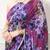 Floral print weightless marble saree with delicate pearl border