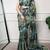 Floral print weightless marble saree with delicate pearl border