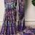 Floral print weightless marble saree with delicate pearl border