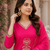 Kavindi women   s zari & sequin embroidered straight kurta pant set with organza dupatta