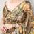 Floral print weightless marble saree with delicate pearl border