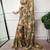 Floral print weightless marble saree with delicate pearl border