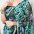 Floral print weightless marble saree with delicate pearl border
