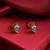 Turquoise blue gold plated teardrop stud earrings