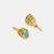 Turquoise blue gold plated teardrop stud earrings