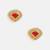 Red american diamond stud earrings