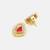 Red american diamond stud earrings