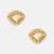 White stone meenakari polki stud earrings