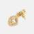 White stone meenakari polki stud earrings