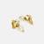 White stone pearl drop stud earrings